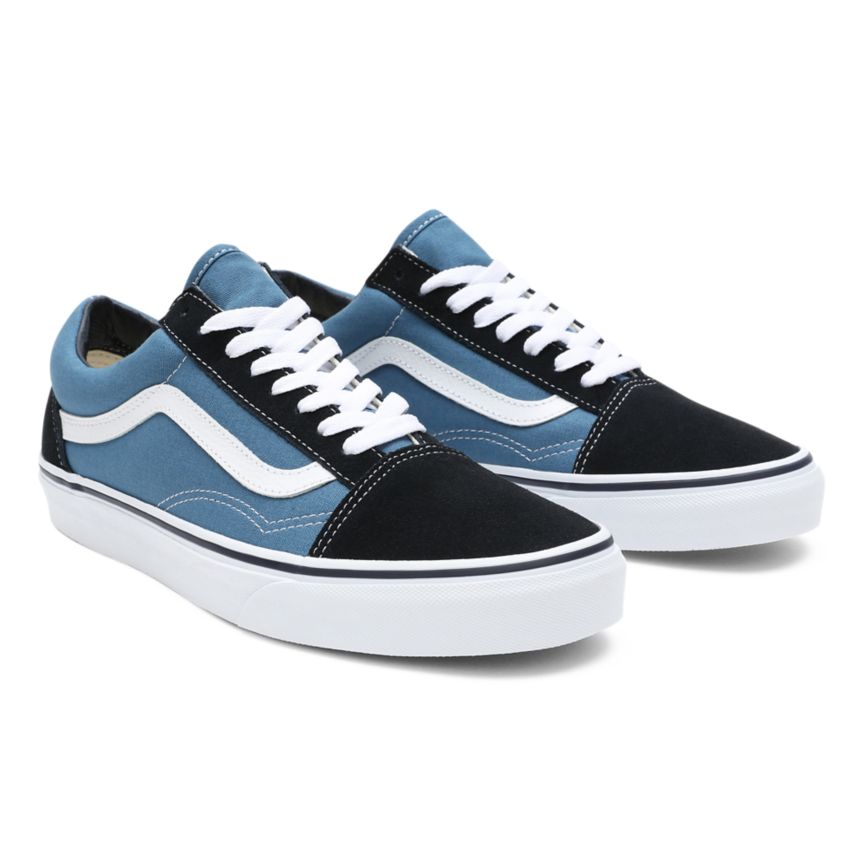 Vans Old Skool Dam Marinblå - Vans Classics Billigt (TJVSQ3207)